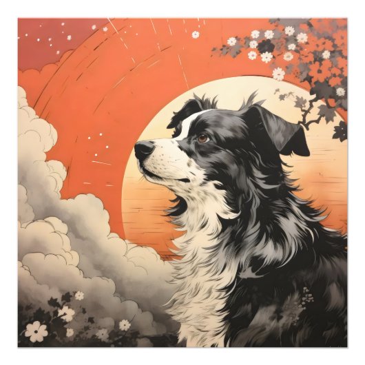 Dog Ukiyo-e Fotodruck (Vorne)
