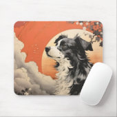 Dog Ukiyo-e Mousepad (Mit Mouse)