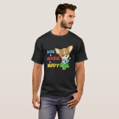 Dog + Ukulele Happy Musician Ukulele Player T-Shirt (Vorne ganz)