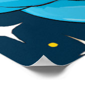 Dog Unicorn Space Poster - Whimsical Galaxy Animal (Ecke)