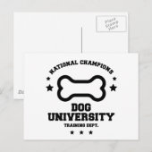 Dog-Universität Postkarte (Vorne/Hinten)
