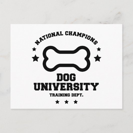 Dog-Universität Postkarte (Vorderseite)