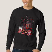 Dog Valentine Cute Dachshund Valentine's Day 1 Sweatshirt (Vorderseite)