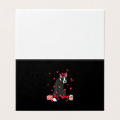 Dog Valentine Geschenk Niedlich Boston Terrier Val (Außenseite Aufgefaltet)