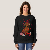 Dog Valentine Gift Cute Dachshund Valentine's Day Sweatshirt (Vorne ganz)