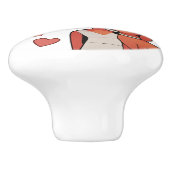 Dog Valentine Tote Bag Keramikknauf (Seitenansicht)