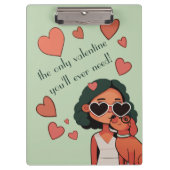 Dog Valentine Tote Bag Klemmbrett (Vorderseite)