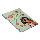Dog Valentine Tote Bag Notizblock (Rechte Seite)