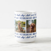DOG VATER Custom 4 Pet Foto Collage Paw Prints Kaffeetasse (Mittel)