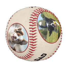 Dog Vater Foto Collage Geschenk Baseball