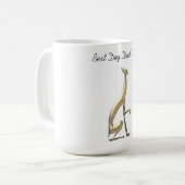 Dog Vater Gold Greyhound Simple Kaffeetasse (Vorderseite Links)