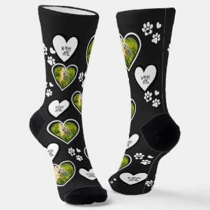 DOG-Vater-Herzfoto mit individuellem Hund Socken