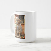 Dog Vater Life Poster - Porch Coffee & Puppy Cuddl Kaffeetasse (Vorderseite Links)