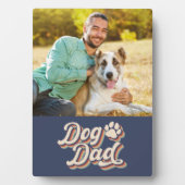 Dog Vater Paw Print Foto Fotoplatte (Vorderseite)