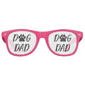 Dog Vater Paw Print Partybrille (Vorderseite)