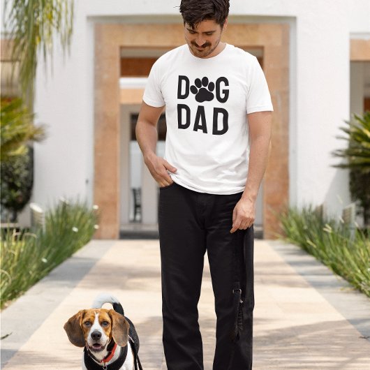 Dog Vater Paw Print T-Shirt