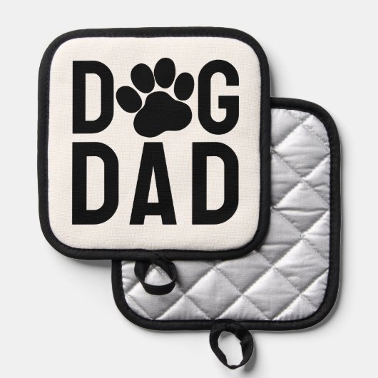 Dog Vater Paw Print Topflappen (Vorderseite/Rückseite)