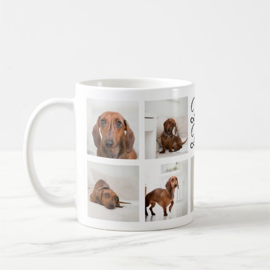 Dog Vater PW Print Eight Pet Fotos Custom Kaffeetasse (Links)
