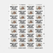 DOG VATER WORLDS BEST Individuelle Name Foto Fleecedecke (Vorderseite)