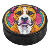 Dog Vector Illustration Eishockey Puck (3/4)