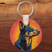 Dog Vector Illustration Schlüsselanhänger (Vorderseite)
