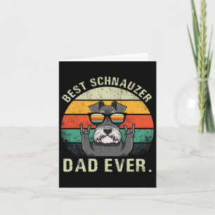 Dog Vintag Best Schnauzer Vater Ever Shirt Vathers Karte