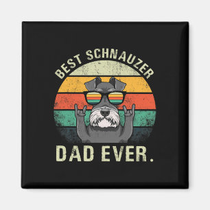 Dog Vintag Best Schnauzer Vater Ever Shirt Vathers Magnet