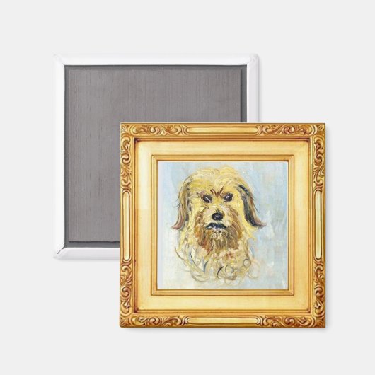 Dog von Claude Monet Magnet (Vorderseite/Rückseite)