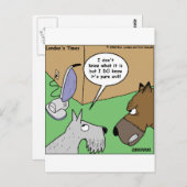 Dog VS. Staubsauger Gewitterte Geschenke und Samml Postkarte (Vorne/Hinten)