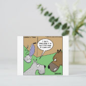 Dog VS. Staubsauger Gewitterte Geschenke und Samml Postkarte (Stehend Vorderseite)