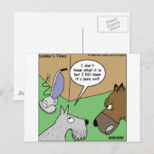 Dog VS. Staubsauger Gewitterte Geschenke und Samml Postkarte (Vorne/Hinten)