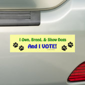 Dog Wähler anzeigen Autoaufkleber (Auf Auto)