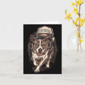 Dog Waking Professional Dog Walker Hat Graphic  Karte (Gelbe Blume)