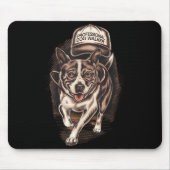 Dog Waking Professional Dog Walker Hat Graphic  Mousepad (Vorne)
