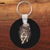 Dog Waking Professional Dog Walker Hat Graphic  Schlüsselanhänger (Vorderseite)