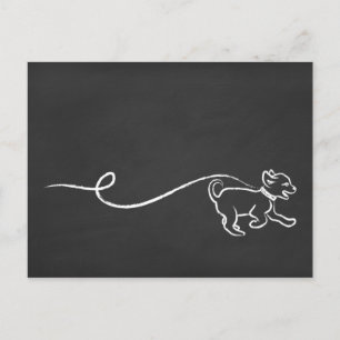DOG WALK CHALK POSTKARTE