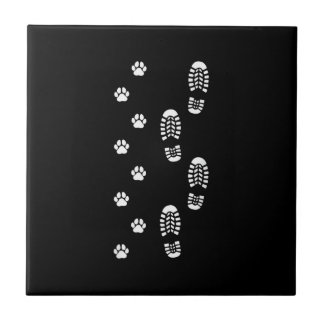 Dog Walk Foot Print Dog Walker Dog Walking Fliese