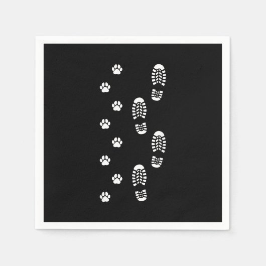 Dog Walk Foot Print Dog Walker Dog Walking Serviette (Vorderseite)