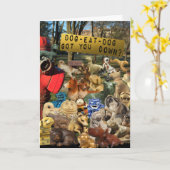 Dog Walk Freundschaft Karte (Gelbe Blume)