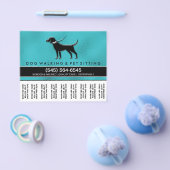 Dog Walker 5.6 x 4.5 Abreißen des Flyers Aquamarin Flyer (Einzeln)