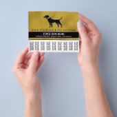 Dog Walker 5.6 x 4.5 Abreißen Flyer Gold & Black (Gruppe)