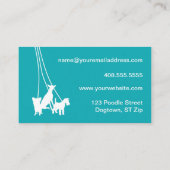 Dog Walker (aquamarine Visitenkarte) Visitenkarte (Rückseite)