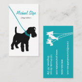 Dog Walker (aquamarine Visitenkarte) Visitenkarte (Vorne/Hinten)