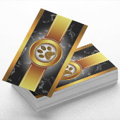 Dog Walker Black Gold | Pflege von Haustieren Visitenkarte