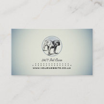 Dog Walker Business Card (Bulldog)
