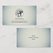 Dog Walker Business Card (Bulldog) Visitenkarte (Vorne/Hinten)