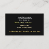Dog Walker Business Card mit Goldener Paw Print Visitenkarte (Rückseite)