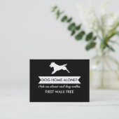 Dog Walker Business Card - Personalizable Visitenkarte (Stehend Vorderseite)