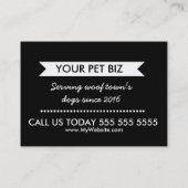 Dog Walker Business Card - Personalizable Visitenkarte (Rückseite)