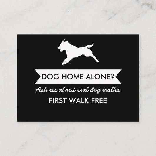 Dog Walker Business Card - Personalizable Visitenkarte (Vorderseite)